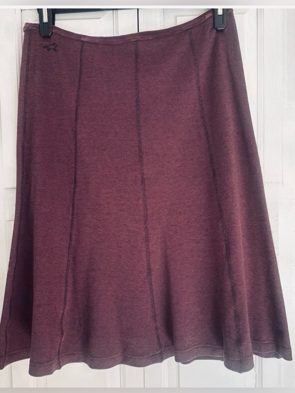 Vintage Horny Toad Chilena Flexcel Pull-On Knit A-Line Midi Skirt Size Medium
